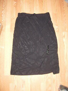Studio C Black Button Detain Skirt 20W